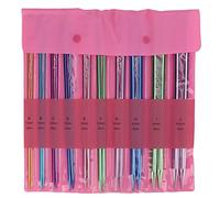 Agujas de Tejer de Aluminio, Varios Tamaños Disponibles Juego de Agujas de Tejer Marcas de Tamaño de una Sola Punta Superficies Suavizantes Ultraligeras para Proyectos de Tejer de Bricolaje