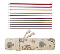 Agujas de Tejer,Set de Ganchillo Ergonómico Multicolor | Agujas Largas para Principiantes,para Mujeres Principiantes Adultos, Labores: Bufandas, Hilos, Mantas, Manualidades en Casa