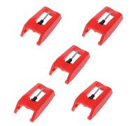 Agujas de tocadiscos, 5 Piezas agujas de repuesto para tocadiscos, repuesto de aguja de tocadiscos de larga duración para tocadiscos de vinilo, LP, fonógrafo, ION Jensen Crosley Victrola Sylvania