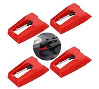 Agujas de Tocadiscos Diamond - Pack 4 Stilus Repuesto Universales para Placa Giratoria de Vinilo