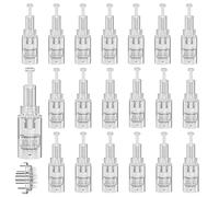 Agujas Dermapen Microneedling 20 Pcs 24 Pin Microagulhas Agulhas De Repuesto Micro Aguja Cartucho De Substituição Slot Baioneta Regular Microneedle Cartuchos Dermapen Para Microneedling Derma Pen