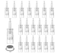 Agujas Dermapen Microneedling 20 Pcs Nanoagujas Redondos Pin Microagulhas Agulhas De Repuesto Micro Aguja Cartucho De Substituição Slot Baioneta Microneedle Cartuchos Dermapen Microneedling Derma Pen