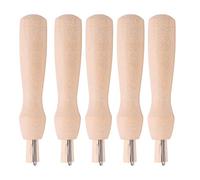 Agujas para fieltro, 5 piezas, multiusos, hechas a mano, de madera, resistentes al óxido, kit de herramientas para fieltro de lana, para uso en seco y húmedo, pintura de lana,
