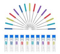 Agujas para Máquina de Coser 30Pcs, Varios Tamaños 65/9, 75/11, 90/14, 100/16, 110/18, Rregular Universal de Mango Plano Agujas con Botella