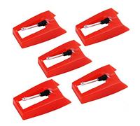 Agujas para tocadiscos, 5 unidades de cartuchos de tocadiscos de repuesto para vinilo LP fonógrafo, Victrola, ION, Crosley