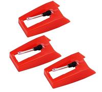 Agujas para tocadiscos, agujas de aguja de repuesto de diamante para tocadiscos Topcloud para tocadiscos de vinilo, LP, fonógrafo (paquete de 3)