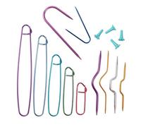 Agujas para trenzas de ganchillo | Broche de seguridad versátil de aluminio multicolor | Soporte porta agujas y marcadores de | para jerséis mantas DIY hilados edredones proyectos