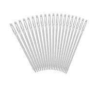Agujas Punta Redonda + Akozon Paquete De 20 Agujas De Color Plateado Para Tejer Los Ojos Agujas De Tejer Grandes Agujas Romas Para Coser Agujas De Bordado De Aproximadamente 52 Mm De Longitud