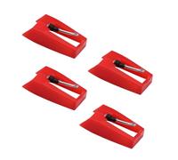 Agujas Tocadiscos, Paquete de 4, Aguja de repuesto con punta de diamante para tocadiscos, Agujas de Repuesto para Tocadiscos, Accesorios de Repuesto de Aguja para Tocadiscos de Vinilo