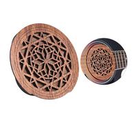 Agujero de sonido madera for guitarra, cubierta agujero, bloque amortiguador, caoba(Color 6)