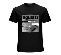 Agust D - Camiseta unisex para hombre, diseño gráfico, color negro, Negro , L