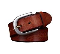 AGUTALITHIC Cinturón Desgastado para Hombre Y Mujer Correa De Cintura De Piel De Vacuno Auténtica, Hecha a Mano Cinturones con Hebilla De Acero Inoxidable Ancho 38mm(110cm/43, Brown)