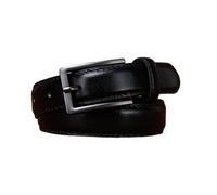 AGUTALITHIC Cinturón Fino De Cuero con Costuras para Mujer Vaqueros, Pantalones Y Vestidos 2.4cm De Ancho Cinturones con Hebilla De Una Sola Punta(105cm/41, Black)