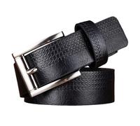 AGUTALITHIC Cinturón Western Relieve Hebilla Plata Con Pines Cinturones De Piel Sintética De Cuadros Grabado Para Pantalones Vaqueros Y Vestidos(105cm/41, Black)