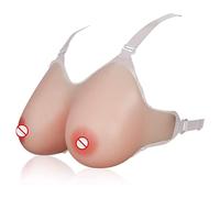 AGUTALITHIC Correa Pechos De Silicona En Forma De Lágrima 500-2000g Tetas Falsas para Mastectomía Prótesis Travestis Transgénero Cosplay Insertos Sostenes Reutilizables(600g/Pair, Nude)