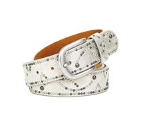 AGUTALITHIC Mujer Cinturón con Tachuelas Punk Rock Gótico Cinturones De Cuero con Brillo Irregular Remache Redondo para Jeans, Pantalones Y Vestidos(110cm/43, Silver)