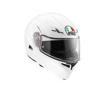 AGV 1021A4HY_001_M Compact ST Solid Casco Modular,Blanco, M