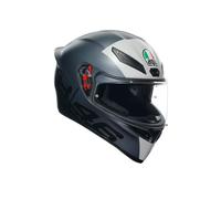 AGV - K1 S AGV E2206, Casco Moto Integral ECE, con Aleron Aerodinámico, Ventilaciones y Visera Resistente a Arañazos, Campo de Visión de 190°, Limit 46, Unisex, L