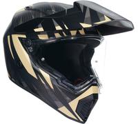 AGV AX-9 Steppa 06 Casco, negro mate/beige, Talla S (55/56)