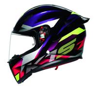 AGV K1 S Fastlap, casco integral XXL male Negro/Lila/Fucsia/Amarillo Neón