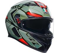 AGV K3 Decept Casco, negro-rojo-verde, tamaño XS para Hombres