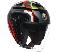 Casco Jet AGV IRIDES Zurigo Black/Red/Yellow Fluo