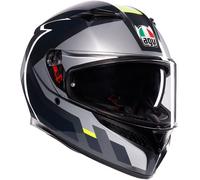 AGV Cascos K3 E2206 Shade Grey / Yellow Fluo L