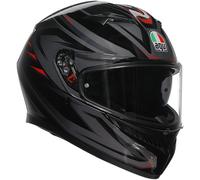 AGV K3 Syth Casco, negro-gris-rojo, tamaño M para Hombres
