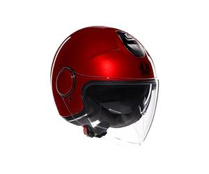 AGV - ETERES E2206, Casco Moto Jet, Unisex, Corsa Red, XS