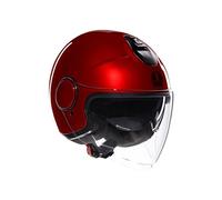 AGV Eteres Mono Casco Jet, rojo, tamaño 2XL para Hombres