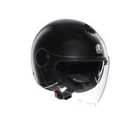 AGV - ETERES E2206, Casco Moto Jet, Unisex, Matt Black, S