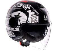 AGV Eteres History, casco jet L female Mate Negro/Blanco/Rojo