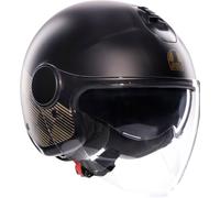 AGV Eteres Ponza Casco Jet, negro/dorado, Talla S (55/56)