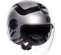 AGV Eteres Rimini Casco Jet, negro-gris, tamaño S para Hombres
