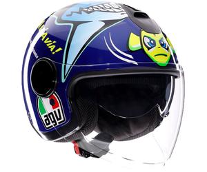 AGV Eteres Rossi Misano 2015, casco jet M female Azul Oscuro/Azul Claro/Amarillo