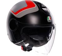AGV Eteres Scaglieri Casco Jet, gris/rojo, Talla XS (53/54)