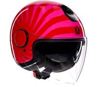 AGV Eteres Tropea, casco jet S female Rojo/Fucsia
