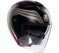AGV Irides Bologna Casco Jet, negro-gris, tamaño M para Hombres