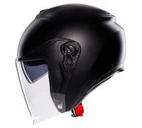 AGV - IRIDES E2206, Casco Moto Jet Unisex, Casco de Moto Cara Abierta con Visera Antiarañazos y Protectora UV, Matt Black, XXL