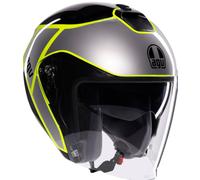 AGV Irides Davao Casco Jet, negro/gris/amarillo, Talla XXL (63/64)