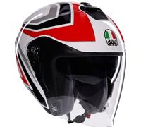 AGV Irides Tolosa Casco Jet, blanco/rojo/negro, Talla S (55/56)