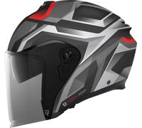 AGV Irides Zurigo, casco abierto L male Mate Negro/Gris/Rojo