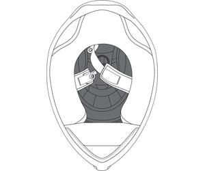AGV K-1 S Almohadillas de corona para casco, negro, Talla ML