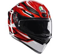 AGV K-1 S Lion Casco, negro/rojo/blanco, Talla XL (61/62)