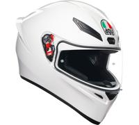AGV - K1 S ECE 22-06, Casco Moto Integral Hombre ECE, con Aleron Aerodinámico, Ventilaciones y Visera Resistente a Arañazos, Campo de Visión de 190°, Intercomunicador Casco Moto, White, XL