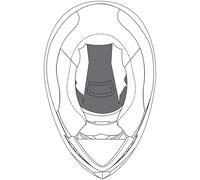 AGV K-3 SV Almohadilla de corona, negro, Talla S