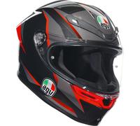 AGV K-6 S Slashcut Casco, negro/gris/rojo, Talla XXL (63/64)