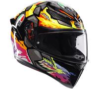 AGV K1 S Bezzecchi, casco integral XXL male Negro/Gris/Amarillo/Fucsia