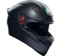 AGV Casco integral K1 S ECE 22-06, visera resistente a arañazos, Negro mate L