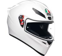 AGV - K1 S E2206, Casco Moto Integral Hombre ECE, con Aleron Aerodinámico, Ventilaciones y Visera Resistente a Arañazos, Campo Visión de 190°, Intercomunicador Casco Moto, Old Model - White, XS